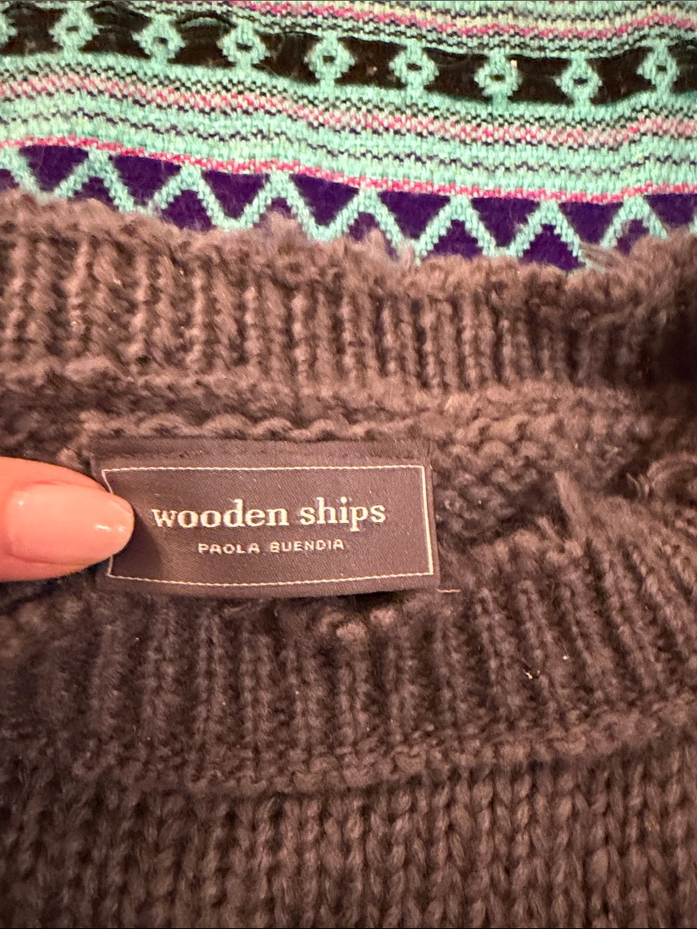 Woden Ships Oliver Distressed Crew Chunky in Titanium 🩶 - Picture 6 of 14